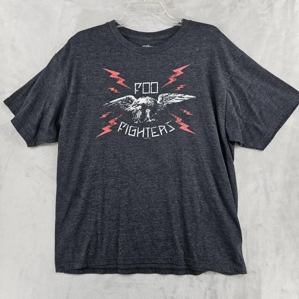 Foo Fighters Shirt Mens Large Gray 2008 Eagle‎ Concert Tour Rock Music Band Tee